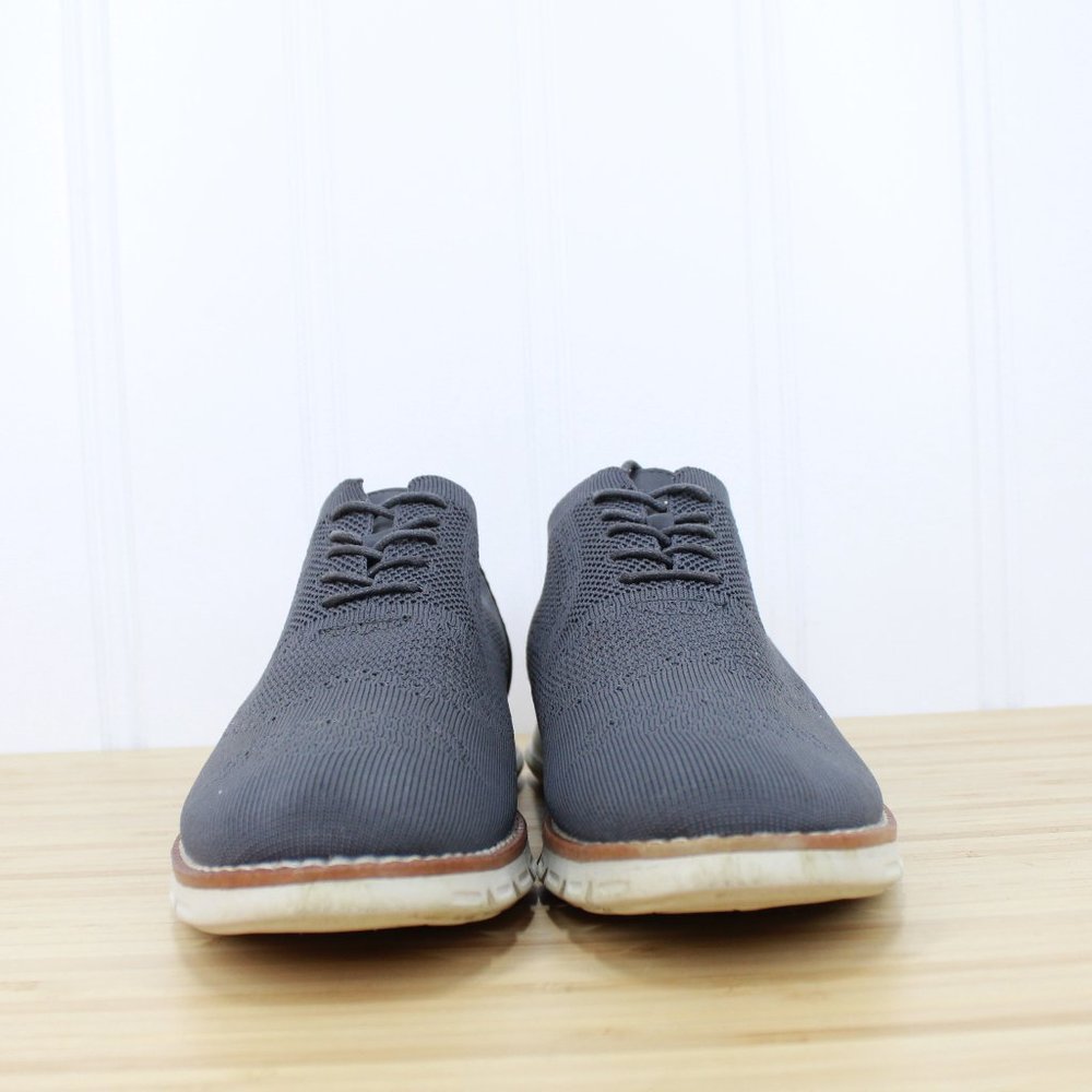 NAUTICA Men's Wrenwood Canvas Leather Navy Knit Fashion Casual Shoes Size US 10 - Picture 4 of 9